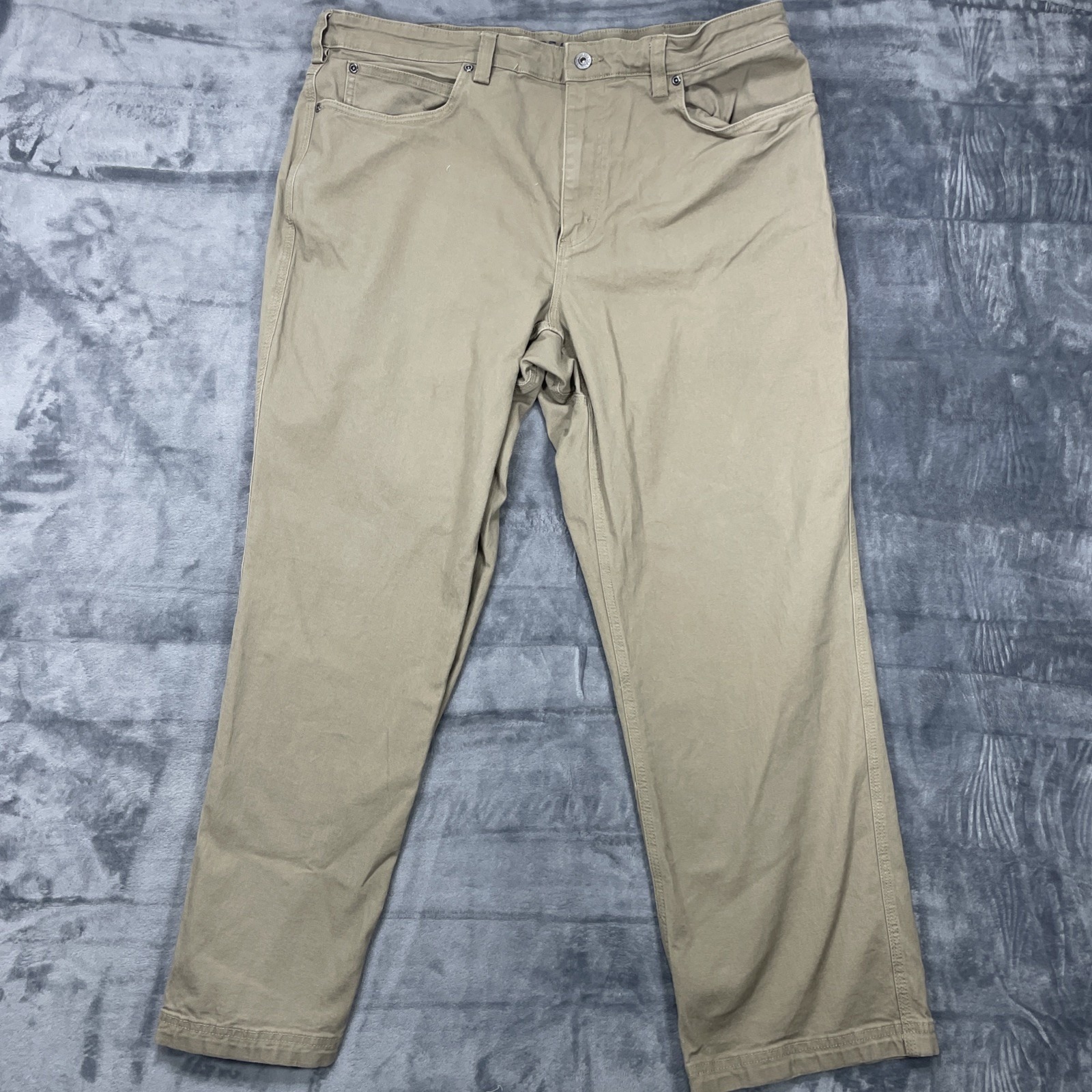 Duluth Trading Co Flex Fire Hose Pants Mens 38x30 Brown Relaxed Fit Stretch Aqua